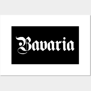 Bavaria written with gothic font Posters and Art